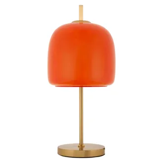 Dmora L&aacute;mpara De Mesa Ptuj, Requiere 1 Bombilla, Casquillo E27, Pantalla, Rojo