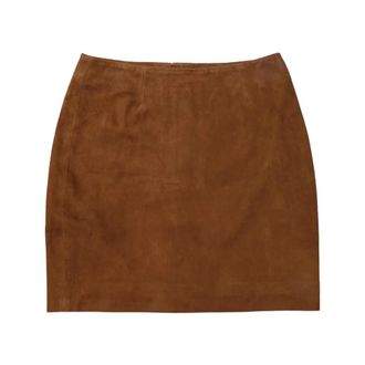 Rotate ROTATE Birger Christensen, Leather Skirts, female, Brown, Size: L Bison 249 Leather Skirt