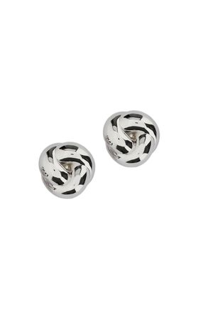Self Portrait Silver Twisted Knot Brass Earrings