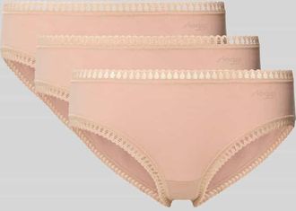 sloggi Slip mit Spitzenbesatz Modell GO im 3er-Pack in Beige, Größe XL