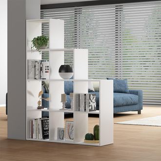 Vicco Estanter&iacute;a Escalonada Aramis, Blanco, 103.5 X 144 Cm 9 Compartimentos