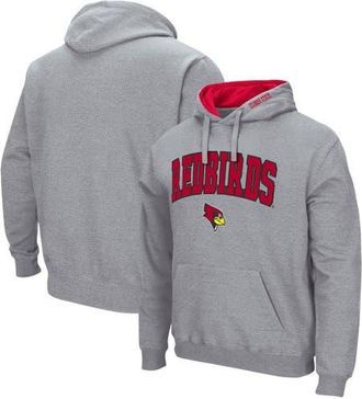 Colosseum Mens Colosseum Heathered Gray Illinois State Redbirds Arch & Logo 3.0 Pullover Hoodie in Heather Gray at Nordstrom, Size Medium