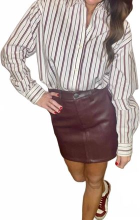 Pistola Denim Abi High Rise Mini Skirt In Cabernet