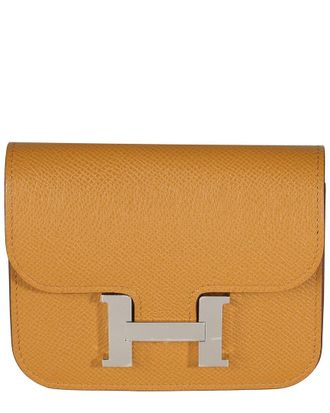 Herm&egrave;s Brown Leather Constance Slim Wallet Phw (Authentic Pre-Loved)