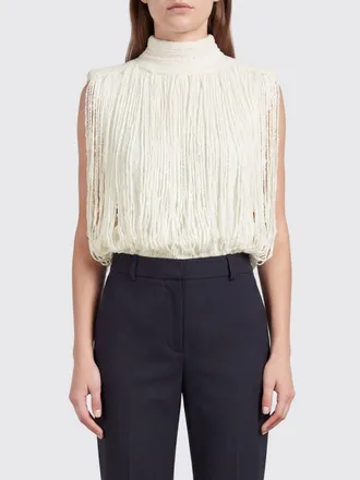 Fabiana Filippi Top dolcevita senza maniche in misto lana seta e cashmere