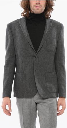 Nino Danieli CC Collection Embossed Wool REFINED Blazer with Patch Pocket size 50