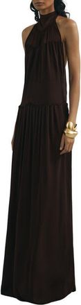 Reiss Luna Halter Gown in Chocolate at Nordstrom, Size 10 Us