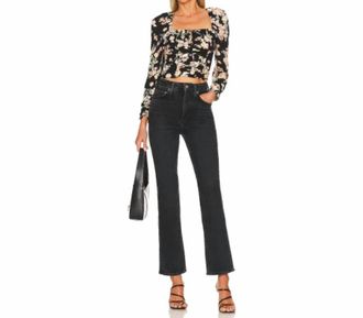 Free People Hilary Floral Top In Black Combo