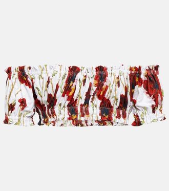 Norma Kamali Top cropped Jose con scollo bardot