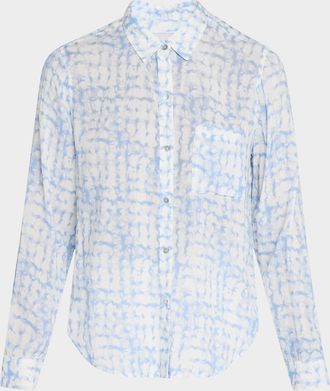 Rails Diffused Plaid Josephine Button-Front Blouse