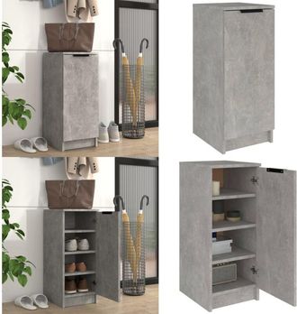 vidaXL Scarpiera Grigio Cemento 30x35x70 cm in Legno Multistrato - Scarpiera grigio cemento - Scarpiera da interno