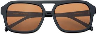 Freyrs Eyewear Havana Aviator Sunglasses in Black at Nordstrom