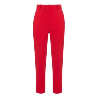 Elisabetta Franchi Broek van lichtgewicht cr&ecirc;pestof - Dames - Broeken - Rood - Maat: XS Poliester