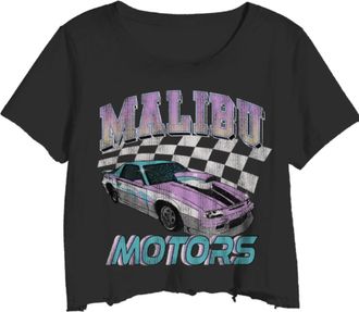 Prince Peter Womens Malibu Motors Cropped Top In Black