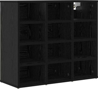 vidaXL Vidaxl - Shoe Cabinet Black oak 52.5 x 30 x 50 cm Engineered wood