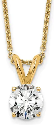 Diamond2Deal 14k Yellow Gold 1/2 Ct Certified Lab Grown Diamond Solitaire Pendant Necklace 18