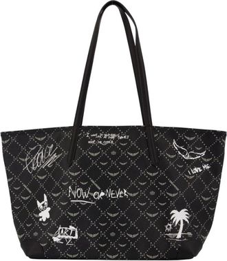 Zadig&Voltaire Z Monogram Arty Tag Shopper Bag - Dames - Shoppers - Zwart - ONE Size - Tassen