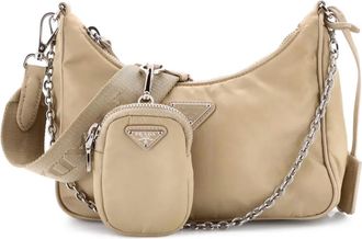 Prada Re-Edition 2005 Shoulder Bag Tessuto Small crossbody bag - Beige
