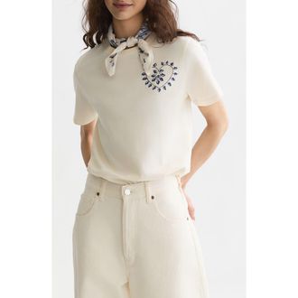 Scotch & Soda Logo Graphic Cotton T-Shirt in Eggnog at Nordstrom, Size X-Large