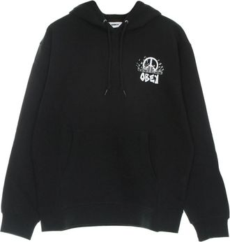 Obey Zwarte Lichtgewicht Hoodie French Terry - Heren - Hoodies - Zwart - XL - Katoen - Hoodies & sweatvesten
