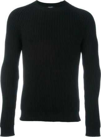 Roberto Collina ribbed jumper - men - Merino - 48 - Black