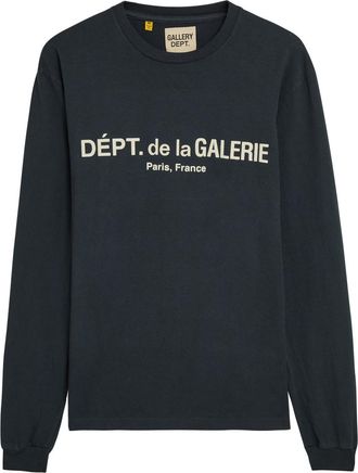 Gallery Dept. Logo Cotton T-shirt - Black - XL