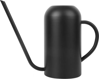 OEM Regadera De Mano De Acero Inoxidable Negro De 1,5 L Con Boquilla Larga Para Regar Macetas, Flores De Jard&iacute;n De Interior/exterior, Plantas Y Bons&aacute;is