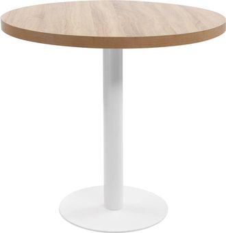 vidaXL Mesa De Bistr&oacute; Mdf Marr&oacute;n Claro 80 Cm Vidaxl