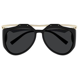 Saint Laurent Amelia Zonnebril - Dames - Accessoires - Geel - Maat: 55 MM Nylon
