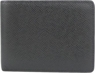 Louis Vuitton Black Leather Bill Wallet (Bi-Fold) (Pre-Owned)