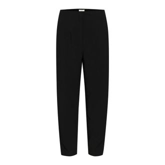 Kaffe High-waisted Black Trousers Elegant Cut - female - Kaffe - Straight Trousers - Black - L - Trousers