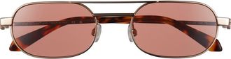 Off-white Vaiden 55mm Oval Sunglasses in Gold Brown at Nordstrom Rack