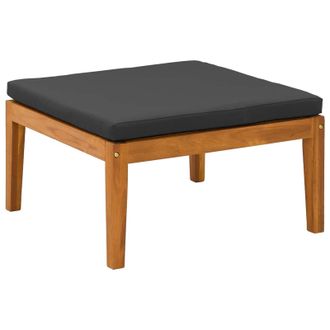 vidaXL Reposapi&eacute;s De Jard&iacute;n Con Coj&iacute;n Madera De Acacia S&oacute;lida Natural Vidaxl