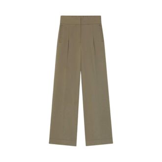 HUGO BOSS Broeken, Dames, Bruin, S, Boss - Broeken > Wijde Broeken