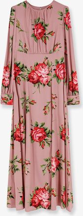 Dolce & Gabbana Vestito lungo in seta con stampa Bouquet Rose - DOLCE & GABBANA - gender_Woman