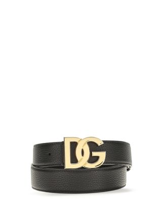 Dolce & Gabbana Mens Belt Calfskin Leather Black Calf