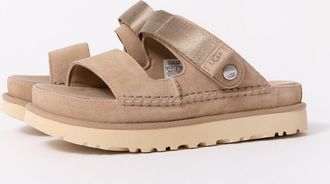 UGG Womens Heel Strap Sliders in Tan Suede - Size UK 7