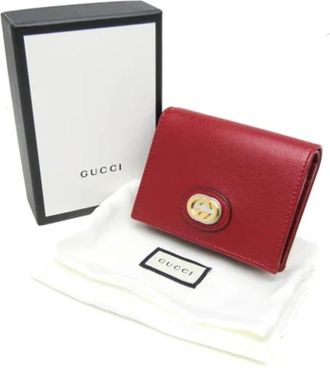 Gucci Pre-owned Wallets, female, Red, Size: ONE SIZE Pre-owned Vintage Wallet