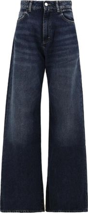 Icon Denim Los Angeles Debby Mid-Rise Wide-Leg Jeans - Dames - Loose Fit Jeans - Blauw - W27 - Katoen - Jeans