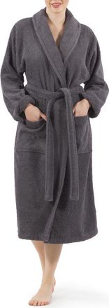 Linum Home Textiles Unisex Terry Cloth Bathrobe in Grey at Nordstrom Rack, Size Large/x-Large