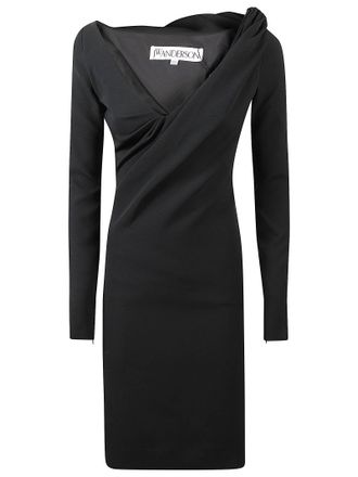 J.W.Anderson Shoulder Drape V Neck Mini Dress