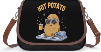 Generic Hot Cool Potato Crossbody Bag Womens Handbag PU Message Bags Shoulder Purse with Adjustable Strap