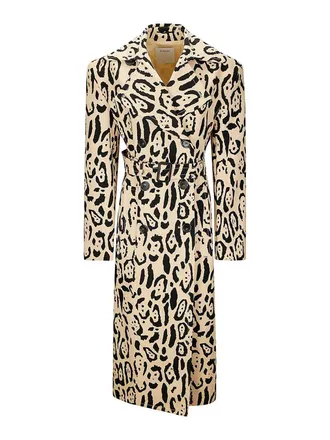 Sportmax Maculed cotton trench coat