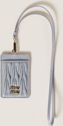 Miu Miu Matelass&eacute; nappa leather badge holder