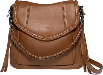 Aim&eacute;e All for Love Convertible Leather Shoulder Bag in Chestnut at Nordstrom