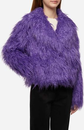 MC2 Saint Barth Purple Furry Short Jacket Sully