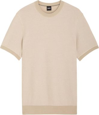 BOSS Boss H-jianfranco Cotton-knit T-shirt - Beige - Xxl