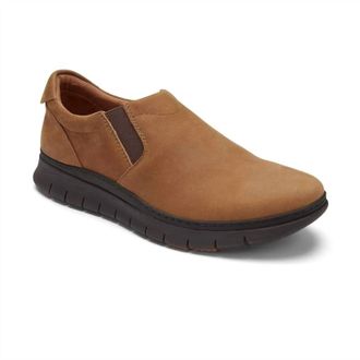 Vionic Mens Khai Nubuck Slip On Shoes In Toffee