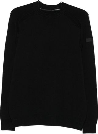 Roberto Ricci Design Fitted Black Cotton Blend Sweater