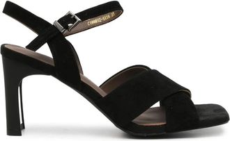Sergio Moretti Chique Open-Toe Sandalen - Dames - Sandalen met hakken - Zwart - 37 EU - Schoenen